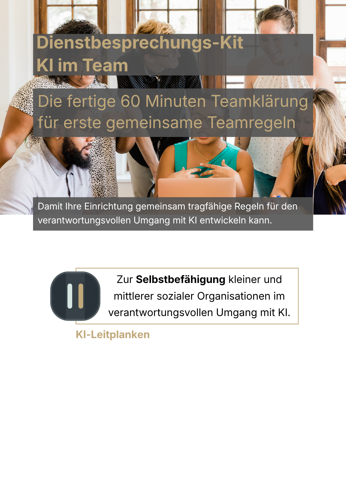 Cover des Dienstbesprechungs-Kit KI